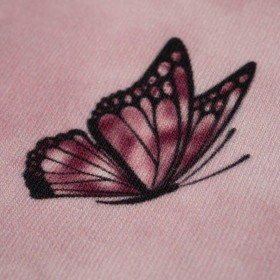 SCHMETTERLINGE (GLITTER SCHMETTERLINGE) / CAMOUFLAGE m. 2 (rosenquarz) - bio single jerset mit Elastan Sommersweat