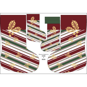 Weihnachtssocken Set - ILEX / Streifen m. 2
