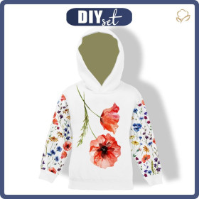 KINDER HOODIE (ALEX) - FIELD FLOWERS pat. 2 - Sommersweat