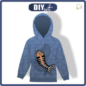 KINDER HOODIE (ALEX) - FISCH LUIS (DIA DE LOS MUERTOS) - Nähset