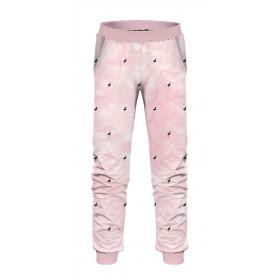 KINDER-JOGGINGHOSE "LYON" (86/92) - Flamingo / CAMOUFLAGE m. 2 (blass rosa) - Sommersweat 