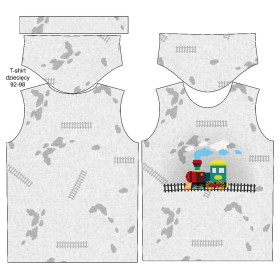 KINDER T-SHIRT- LOKOMOTIVE / acid (grau) - Single Jersey