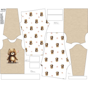 KINDERPYJAMAS "MIKI" - VALENTINE'S DAY / BEAR - Nähset