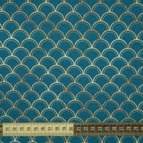 GOLDENE SCHUPPEN M.2 (GOLDENER OZEAN) / marine - bio single jerset mit Elastan Sommersweat