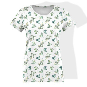 DAMEN T-SHIRT M - GRÜNES HERBARIUM - Single Jersey 