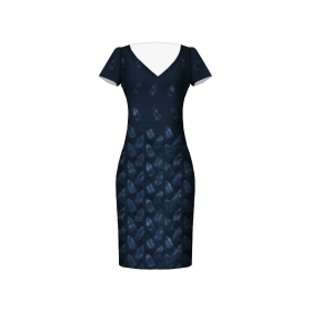 BLUE LEAVES WZ. 2 - Kleid-Panel krepp