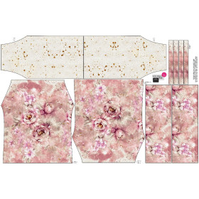 Carmenausschnitt Bluse (VIKI) - WATERCOLORS FLOWERS MS. 6 - Nähset 