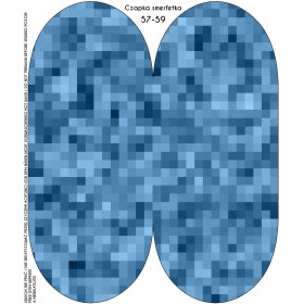 "Beanie" Mütze - PIXEL MS.2 / blau / Größe nach Wahl