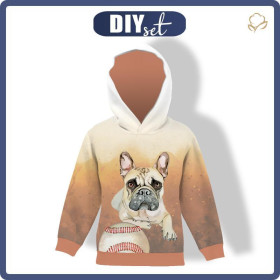 KINDER HOODIE (ALEX) - BULLDOG / braun - Sommersweat (134/140)