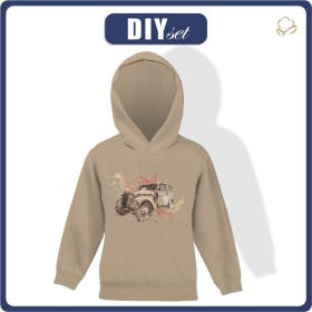 KINDER HOODIE (ALEX) - VINTAGE CAR M. 3 / HAZELNUT / beige - Sommersweat