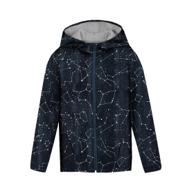 KINDERJACKE TEDDY (ZOE) - KONSTELLATIONEN M.2 (GALAKTISCHE TIERE) / navy - Nähset