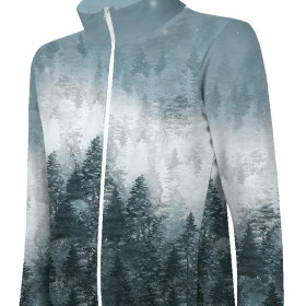 “MAX” KINDER TRAININGSJACKE - WALD OMBRE (WINTER IM GEBIRGE) - Maschenware mit kurzem Flor