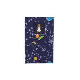 SCHÜLERPAKET - PLANETEN UND STERNE ( GALAXIE ) / dunkelblau - Nähset