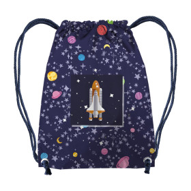 SCHÜLERPAKET - PLANETEN UND STERNE ( GALAXIE ) / dunkelblau - Nähset