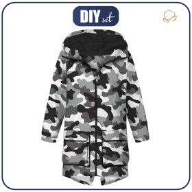 HERRENPARKA (TOM) - CAMOUFLAGE GRAU - Nähset