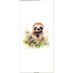 KISSEN 45x45 - WATERCOLOR SLOTH M. 1 - Panama 220g - Nähset