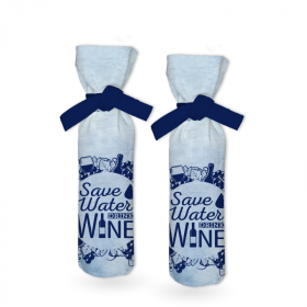 Weinflaschen-Überzug - SAVE WATER DRINK WINE