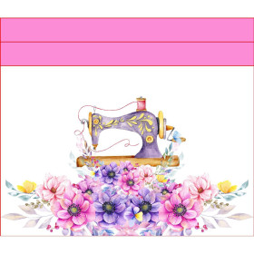 SHOPPER TASCHE - NÄHMASCHINE UND BLUMEN - Baumwoll Webware - Nähset