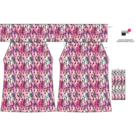 Carmenausschnitt Kleid (LILI) - PINKE FEDERN UND PERLEN - Nähset 