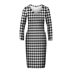 BLEISTIFTKLEID (ALISA) - SCHWARZER HAHNENTRITT / WEIẞ - Nähset