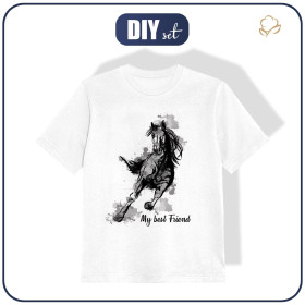 KINDER T-SHIRT  - PFERD m. 5 - Single Jersey