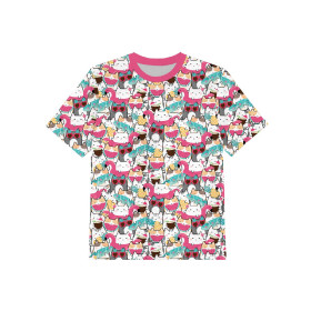 KINDER T-SHIRT  - SUMMER CATS M. 1 - Nähset