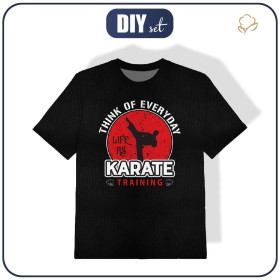 KINDER SPORT T-SHIRT - KARATE TRAINING - Nähset (116/122)