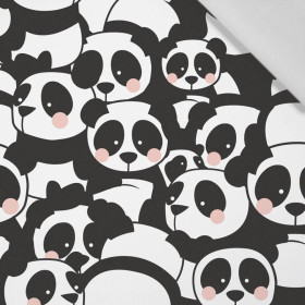95cm PANDAS / rosa - Baumwoll Webware