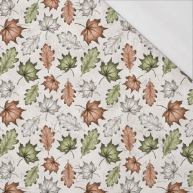 WALD BLÄTTER  ms. 1 / beige  - bio single jerset mit Elastan Sommersweat