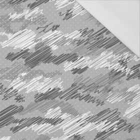 CAMOUFLAGE - Kritzelei / grau - bio single jerset mit Elastan  Sommersweat