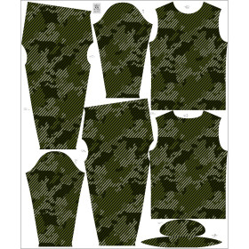 THERMO HERREN SET (STEVE) - CAMOUFLAGE / STREIFEN - Nähset