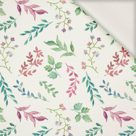 BUNTES HERBARIUM / weiß - Viskose Webware