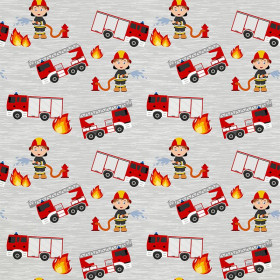 FEUERWEHR / Feuer - Baumwoll Webware