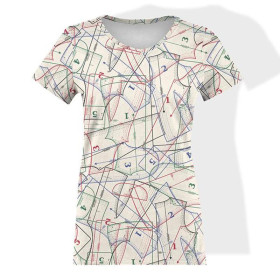 DAMEN T-SHIRT - SCHNITTMUSTER (HOBBIES UND BERUFE ) - ecru / weiß - Single Jersey