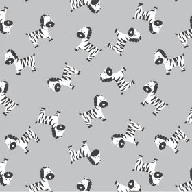 KLEINE ZEBRAS (TIERGARTEN) / grau