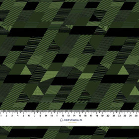 GEOMETRISCHER CAMOUFLAGE M. 1 - Wintersweat angeraut mit Elastan ITY