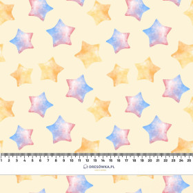 BUNTE STERNE (WEIHNACHTSRENTIERE) - Wintersweat angeraut mit Elastan ITY