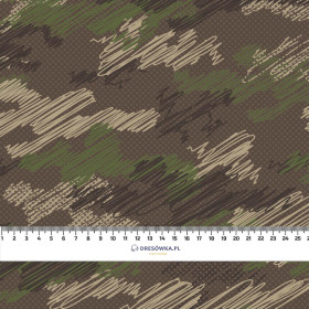 CAMOUFLAGE - Kritzelei / braun - leichte Maschenware angeraut