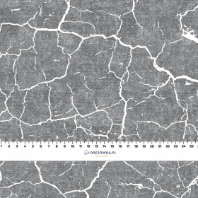 VERBRANNTE ERDE (weiß) / ACID WASH (grau) - Kuschelsweat mit Plüsch / Alpenfleece