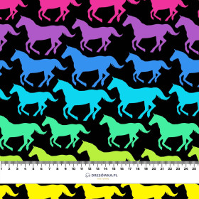 REGENBOGEN PFERDE- Single Jersey mit Elastan ITY