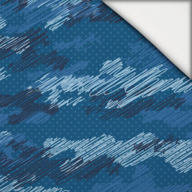 CAMOUFLAGE - Kritzelei / classic blue - leichte Maschenware angeraut