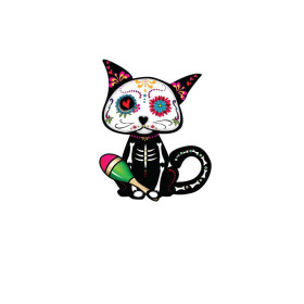 KATZE FIGARO (DIA DE LOS MUERTOS) - Paneel 50cm x 60cm