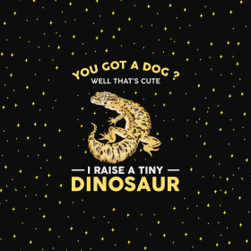 TINY DINOSAUR / schwarz - Paneel (75cm x 80cm)