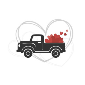 VALENTINESMUSTER  (HAPPY VALENTINE’S DAY) - Paneel 50cm x 60cm