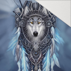 SPIRIT WOLF - Paneel (75cm x 80cm) Hydrophober angerauter Wintersweat