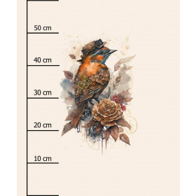 STEAMPUNK BIRD - Paneel (60cm x 50cm) SINGLE JERSEY 