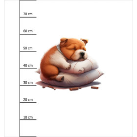 SLEEPING DOG - Panel (75cm x 80cm) Sommersweat