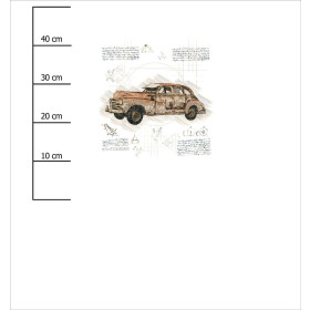 RETRO AUTO M. 1 - Paneel (75cm x 80cm) SINGLE JERSEY PANEL