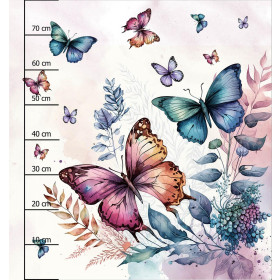 BEAUTIFUL BUTTERFLY MS. 4 - Paneel (75cm x 80cm) Wintersweat angeraut mit Elastan ITY