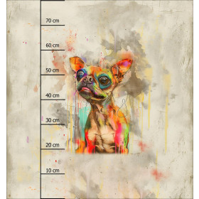 CRAZY LITTLE DOG - Panel (75cm x 80cm) SINGLE JERSEY PANEL
